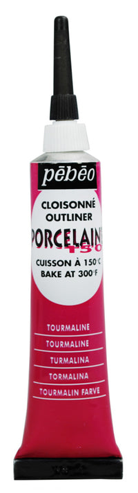 Pebeo Porcelaine 150 reliéfní kontura na porcelán 20 ml – Turmalínová červená