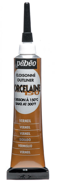 Pebeo Porcelaine 150 reliéfní kontura na porcelán 20 ml – Zlato Vermeil
