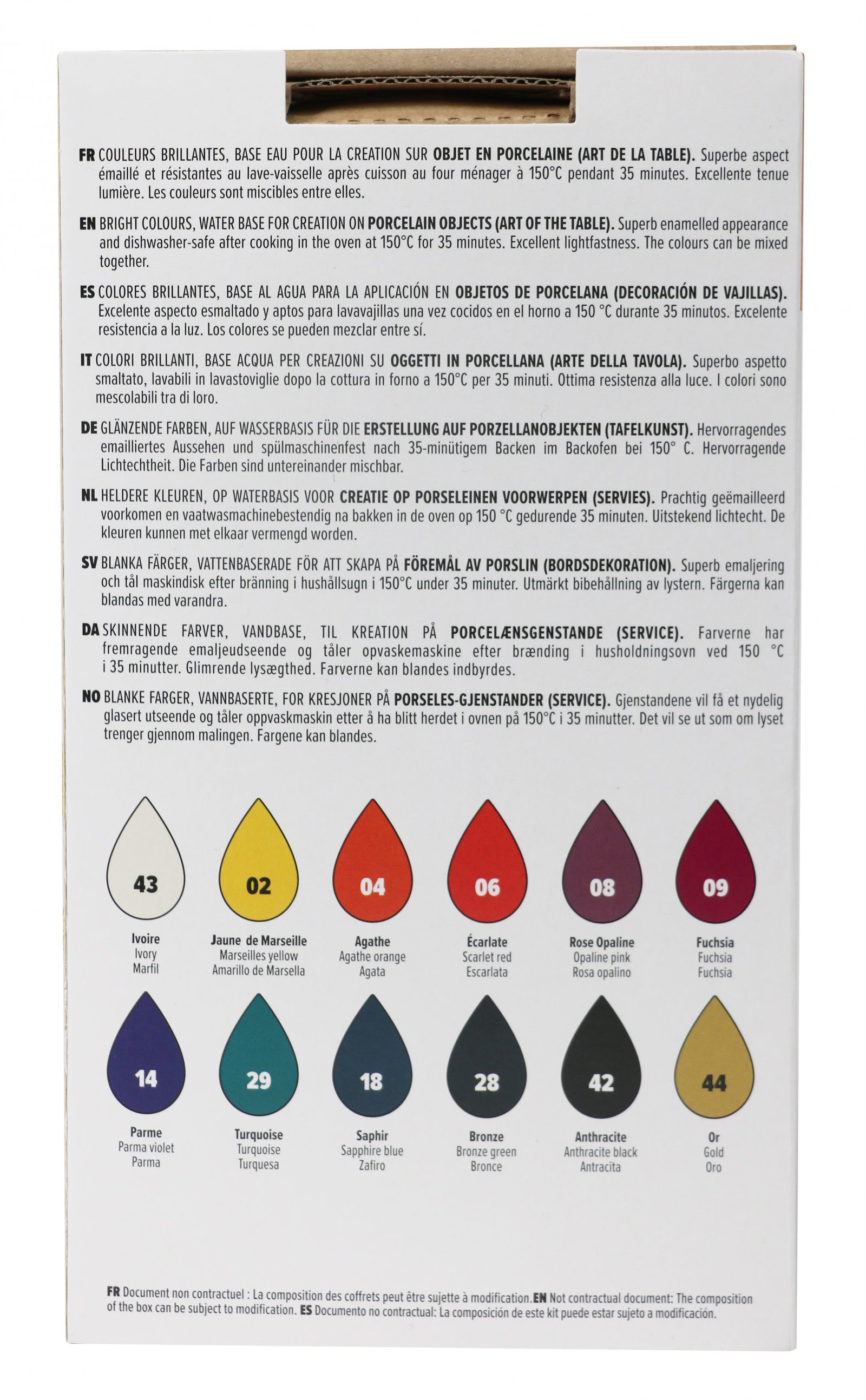 Pebeo Porcelaine 150 sada barev na porcelán 12 x 20 ml Exploration 1