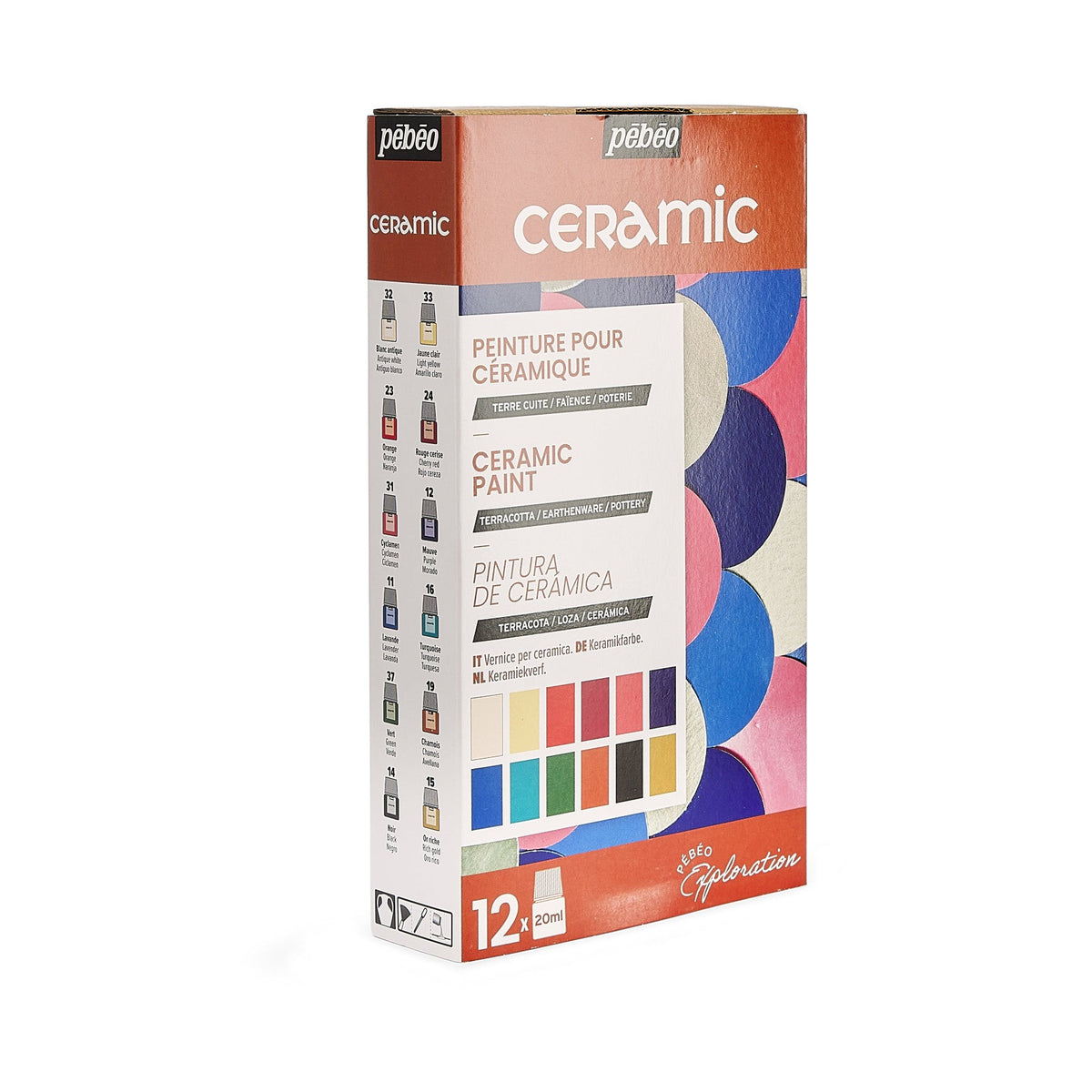 Pebeo sada barev na keramiku Ceramic 12 x 20 ml