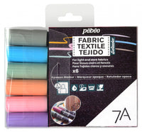 Pebeo sada fixů na textil Setacolor 6 ks PASTEL