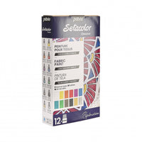 Pebeo Setacolor sada krycích barev na textil 12 x 20 ml