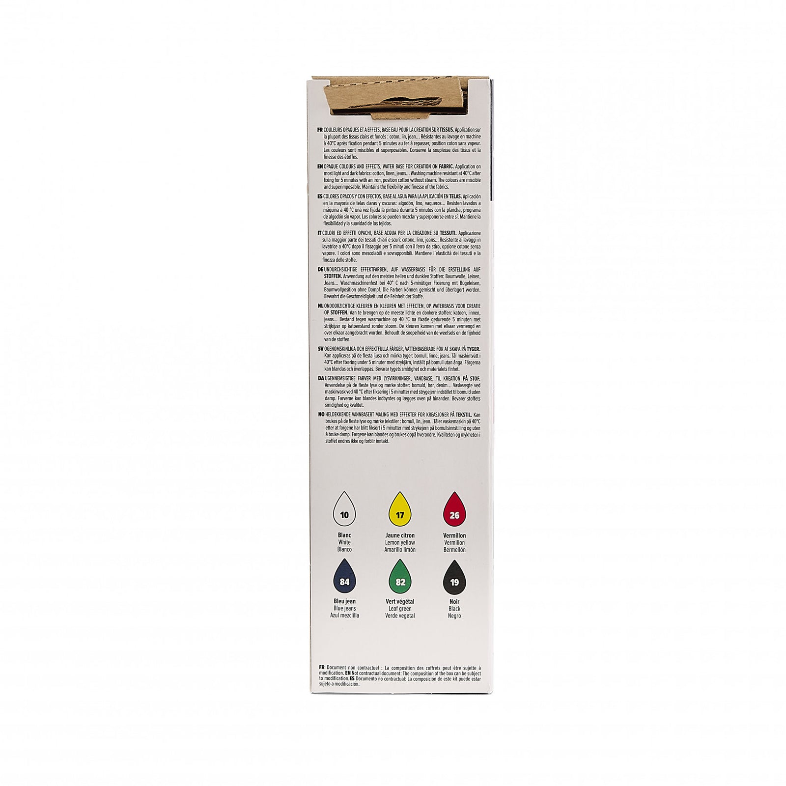 Pebeo Setacolor sada krycích barev na textil 6 x 20 ml