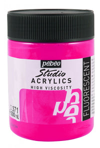 Pebeo Studio akrylová barva 500 ml – Fluorescenční růžová