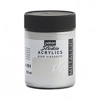Pebeo Studio akrylová barva 500 ml – Stříbrná