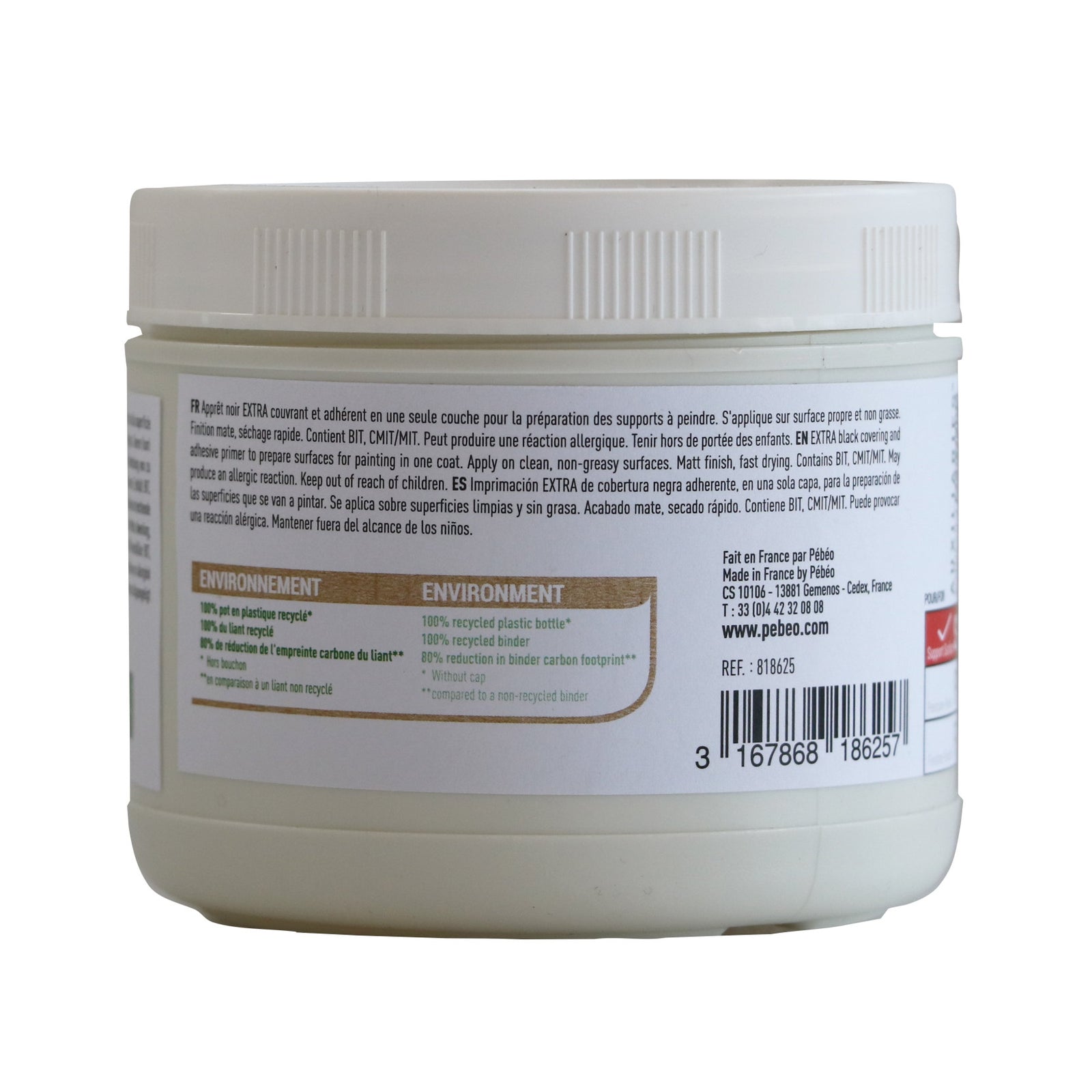 Pebeo Studio Acrylics černý akrylový šeps 475 ml