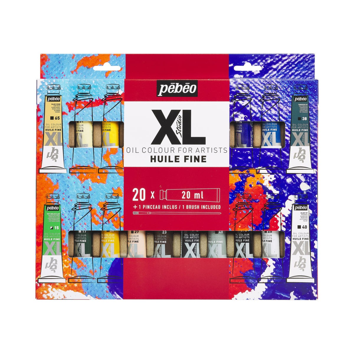 Pebeo Studio XL sada olejových barev 20 x 20 ml se štětcem