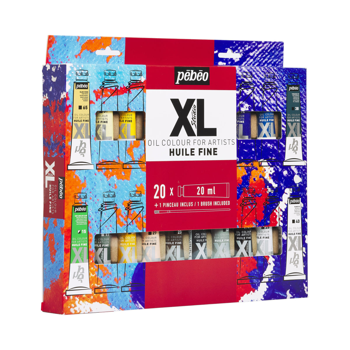 Pebeo Studio XL sada olejových barev 20 x 20 ml se štětcem