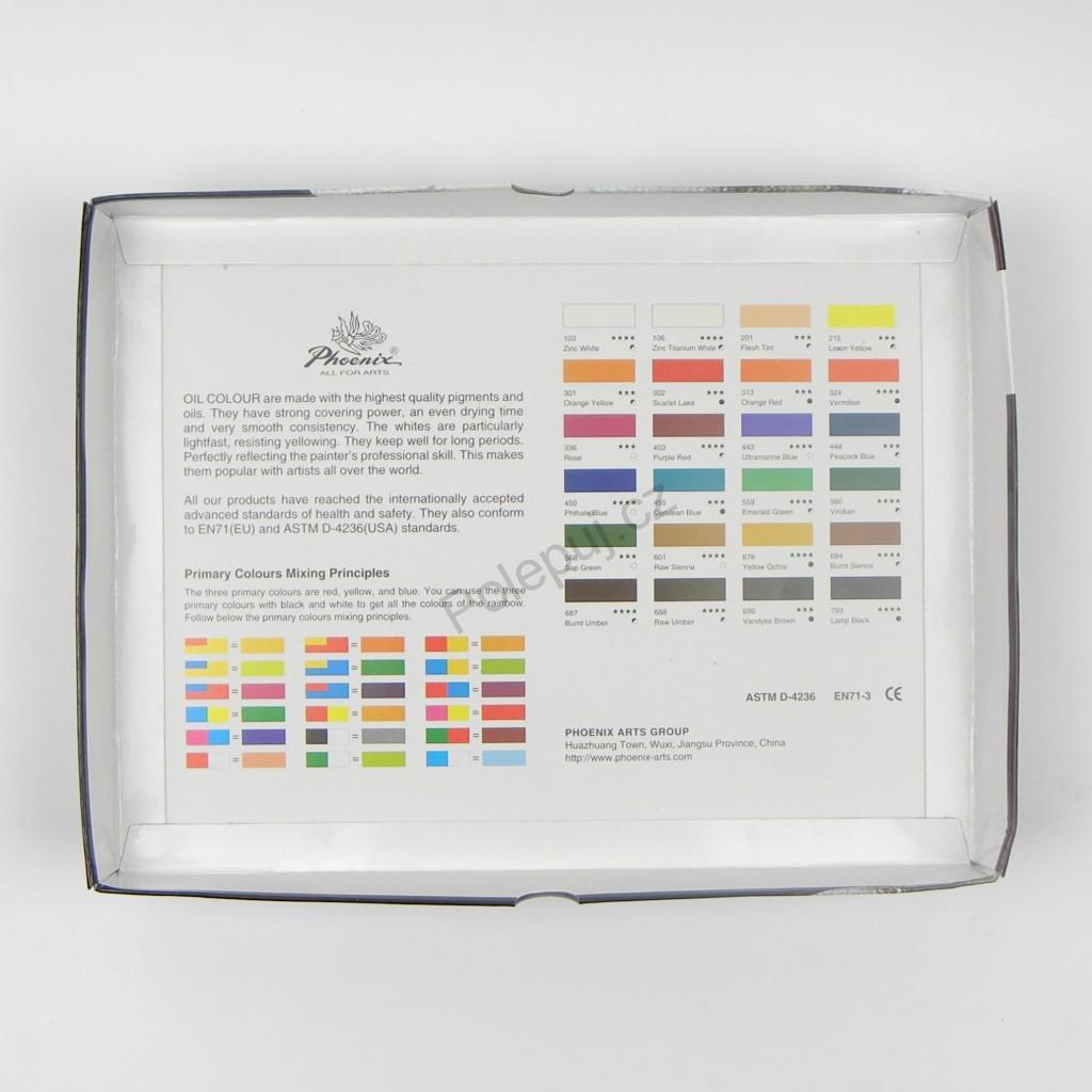 Phoenix – sada olejových barev 12–24 × 12 ml