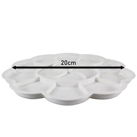 Plastová malířská paleta květina 20 cm | bílá Phoenix