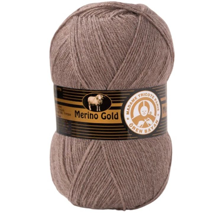 Pletací příze Madame Tricote Paris Merino Gold 100 g - hnědá