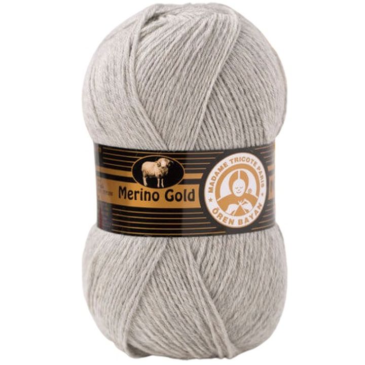 Pletací příze Madame Tricote Paris Merino Gold 100 g - šedá