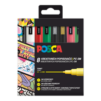 Posca sada popisovačů PC-3M CHRISTMAS 0,9 - 1,3 mm - 8 ks