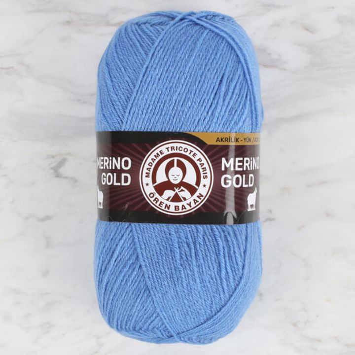 Pletací příze Madame Tricote Paris Merino Gold 100 g – 16 modrá