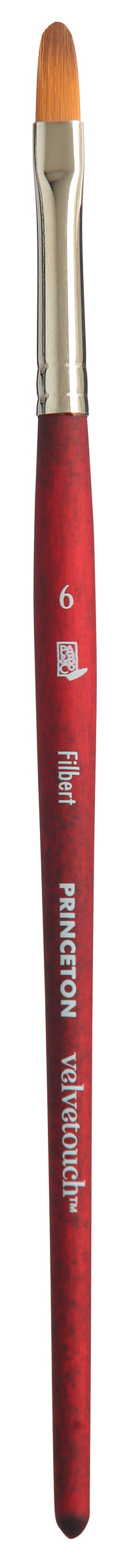 Univerzální štětec PRINCETON Velvetouch Filbert s krátkou násadkou – 6