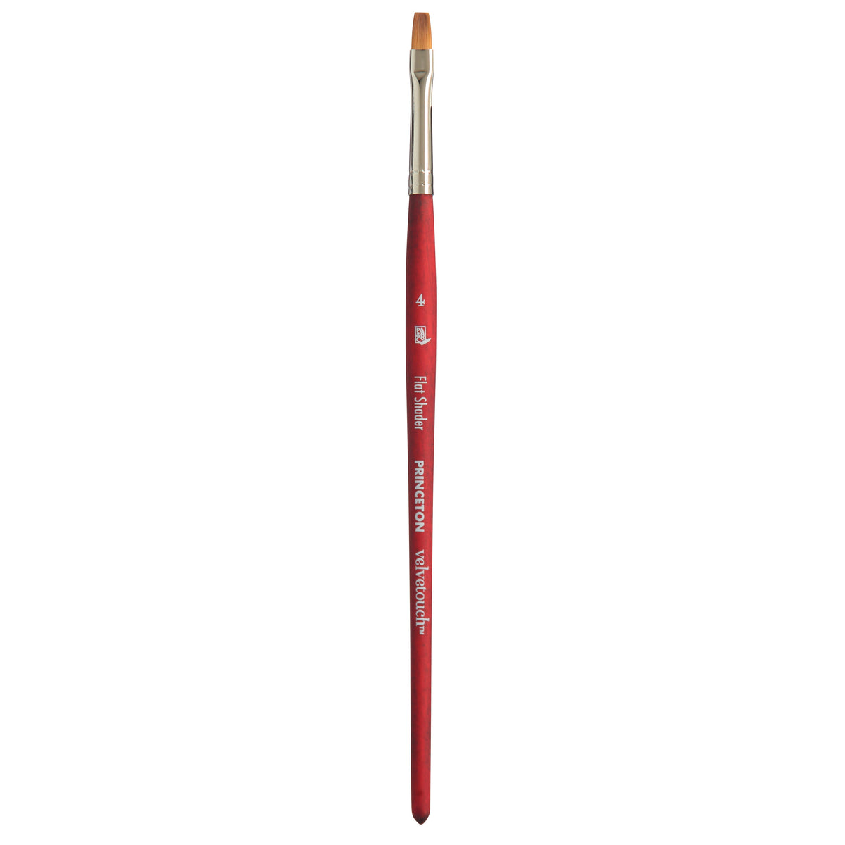 Plochý štětec PRINCETON Velvetouch Flat Shader s krátkou násadkou