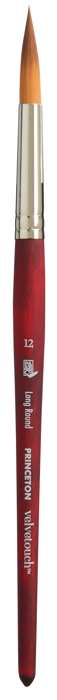 PRINCETON Velvetouch univerzální kulatý štětec Long Round s krátkou násadkou – 12