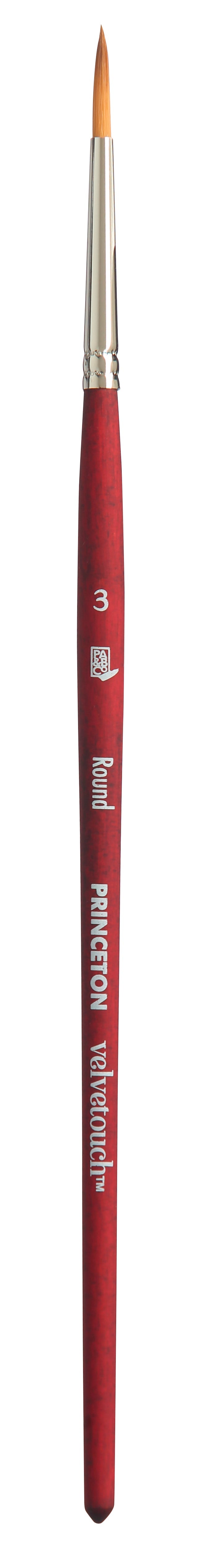 Univerzální kulatý štětec PRINCETON Velvetouch s krátkou násadkou – 3