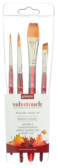 Sada univerzálních štětců PRINCETON Velvetouch – 4 ks