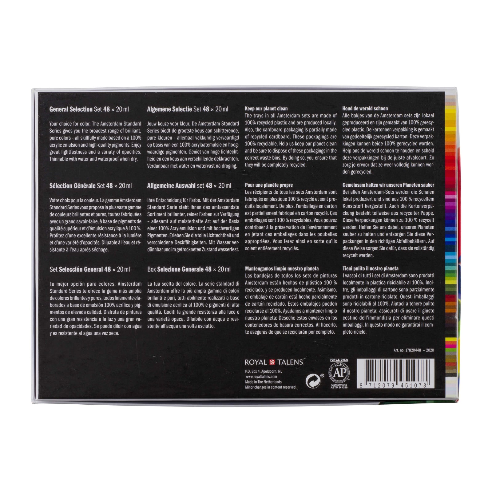 ROYAL TALENS Amsterdam sada akrylových barev General Selection 48 x 20 ml
