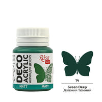 Akryl na dekorace, MATT, 20 ml, ROSA TALENT – Green Deep mat