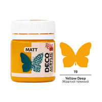 Akryl na dekorace, MATT, 20 ml, ROSA TALENT – Yellow Deep mat