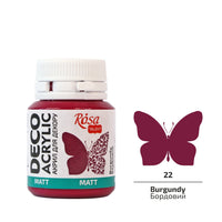 Akryl na dekorace, MATT, 20 ml, ROSA TALENT – Burgundy mat
