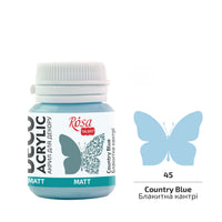 Akryl na dekorace, MATT, 20 ml, ROSA TALENT – Country Blue mat