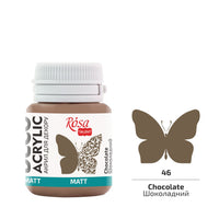 Akryl na dekorace, MATT, 20 ml, ROSA TALENT – Chocolate mat