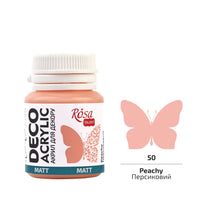Akryl na dekorace, MATT, 20 ml, ROSA TALENT – Peachy mat