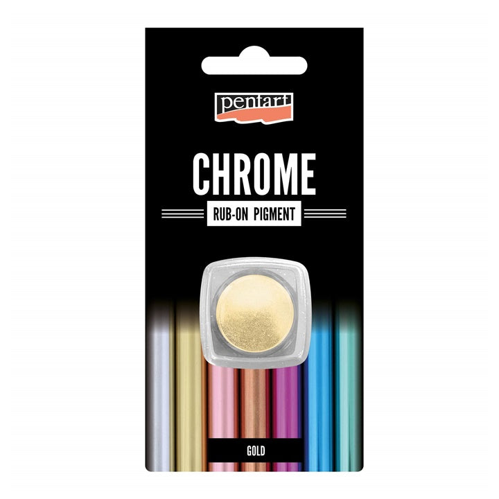 Rub-on chromový prášek Pentart 0.5 g - zlatá