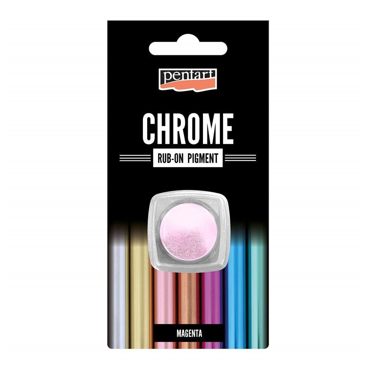 Rub-on chromový prášek Pentart 0.5 g - magenta