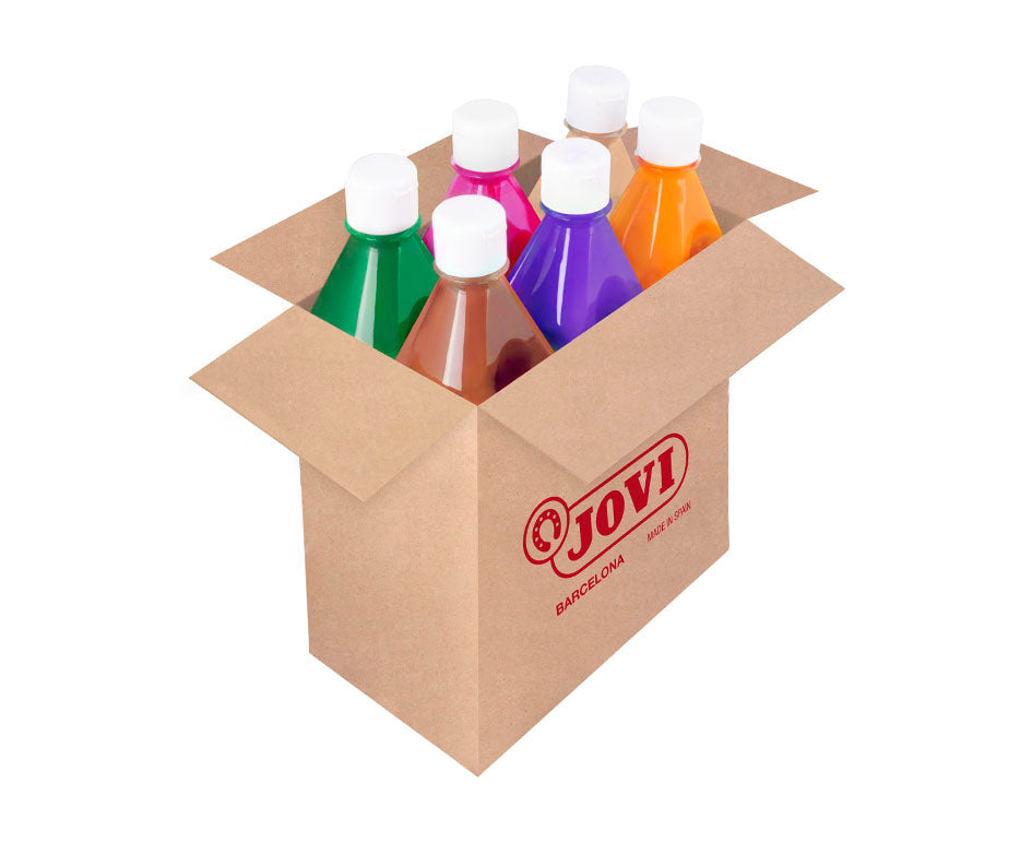 Sada dětských barev JOVI Premium tekutá tempera 6 x 500 ml – varianta B