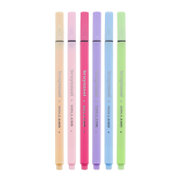 Sada popisovačů Bruynzeel Fineliner pastelové – 6 ks / 0,4 mm