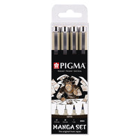 Sada technických per Sakura Pigma Micron Manga Sepia - 4 ks