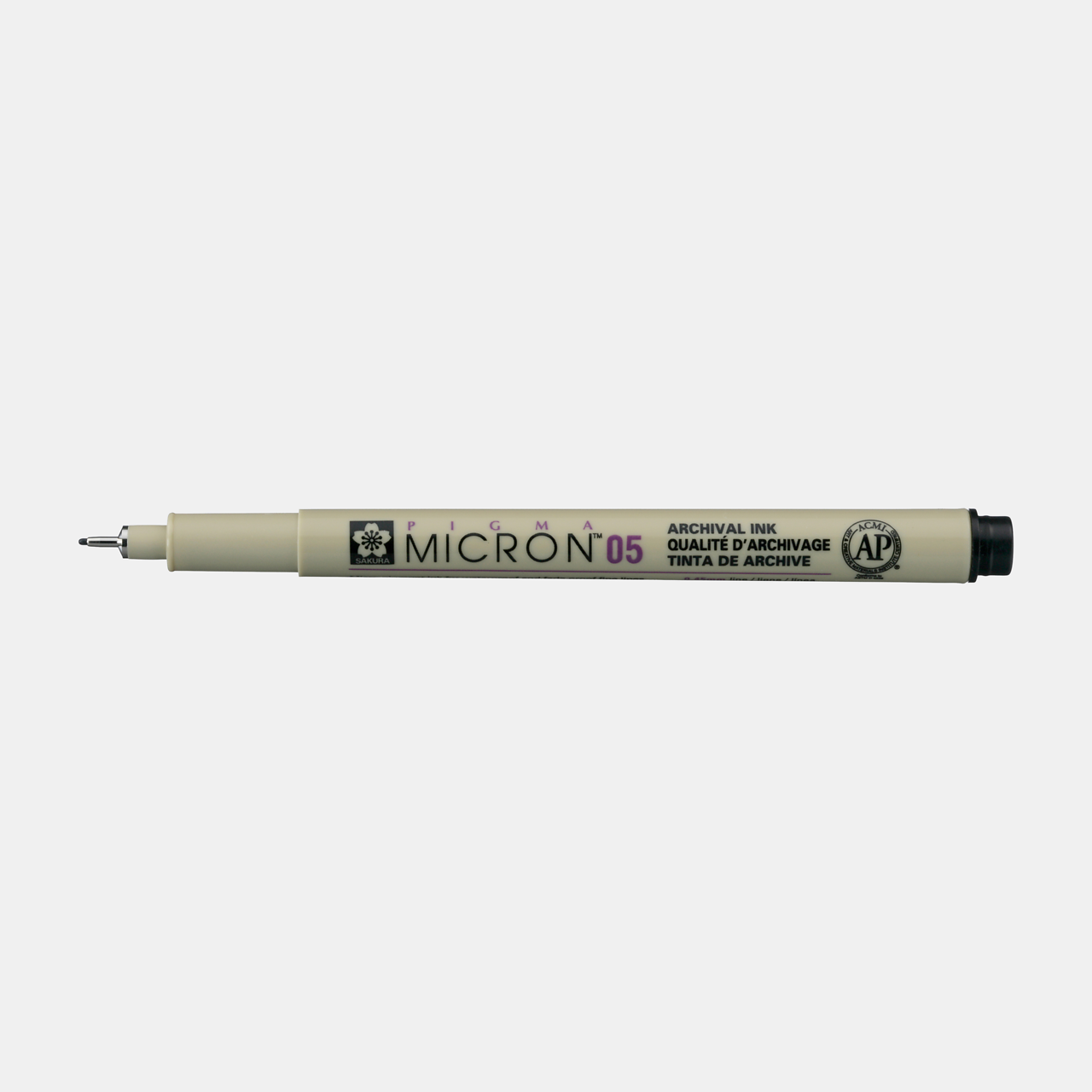 Sakura Pigma Micron 05 fineliner 0,45 mm – sada 6 barev – Černá
