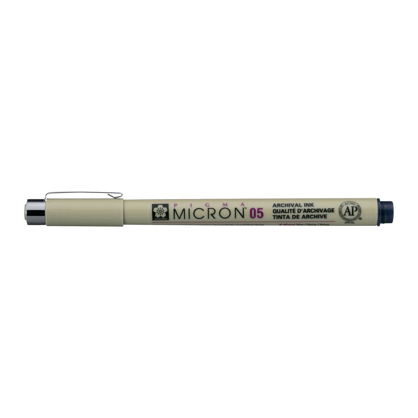 Sakura Pigma Micron 05 fineliner 0,45 mm – sada 6 barev – Modročerná