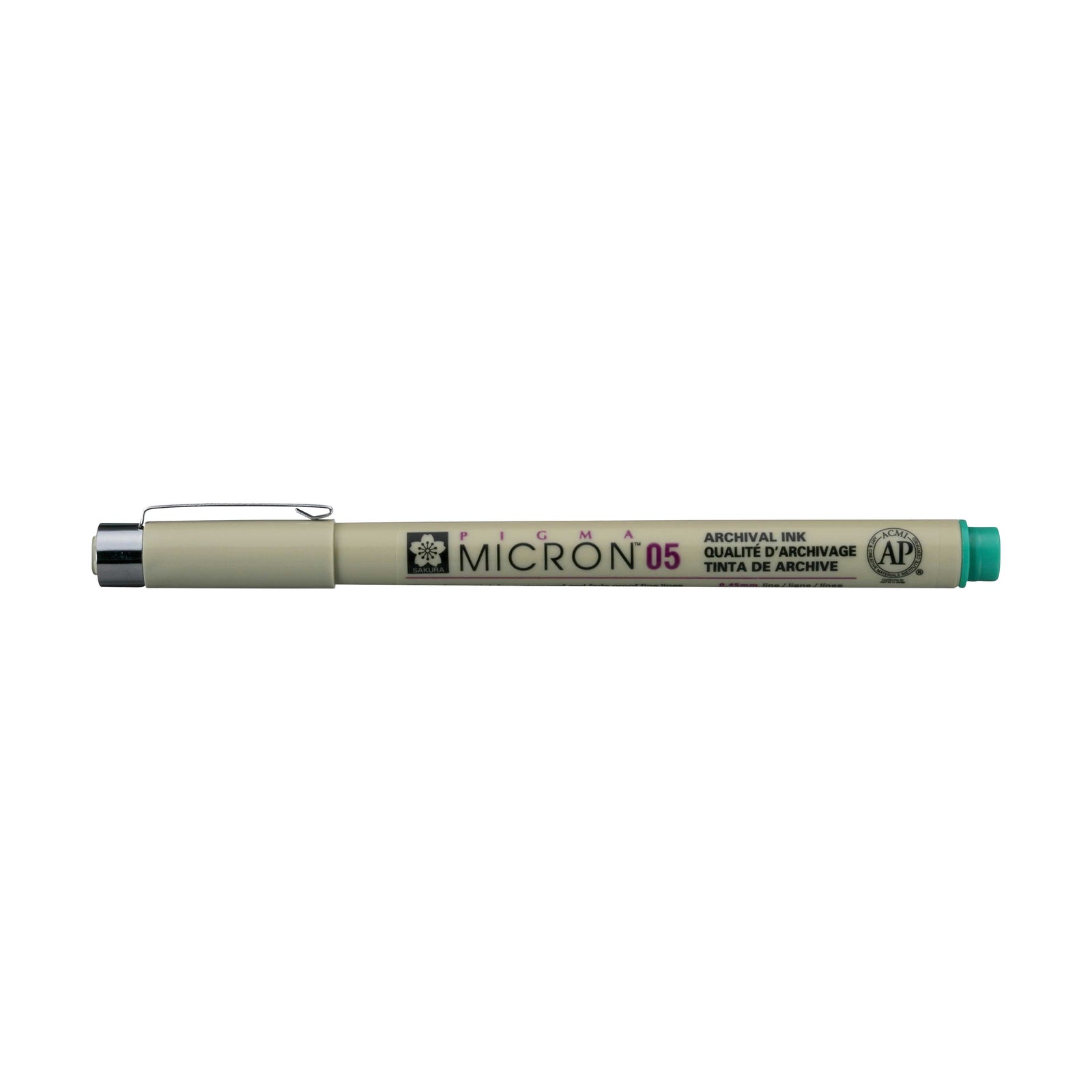 Sakura Pigma Micron 05 fineliner 0,45 mm – sada 6 barev – Zelená