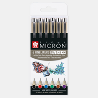 Sakura Pigma Micron 05 fineliner 0,45 mm – sada 6 barev