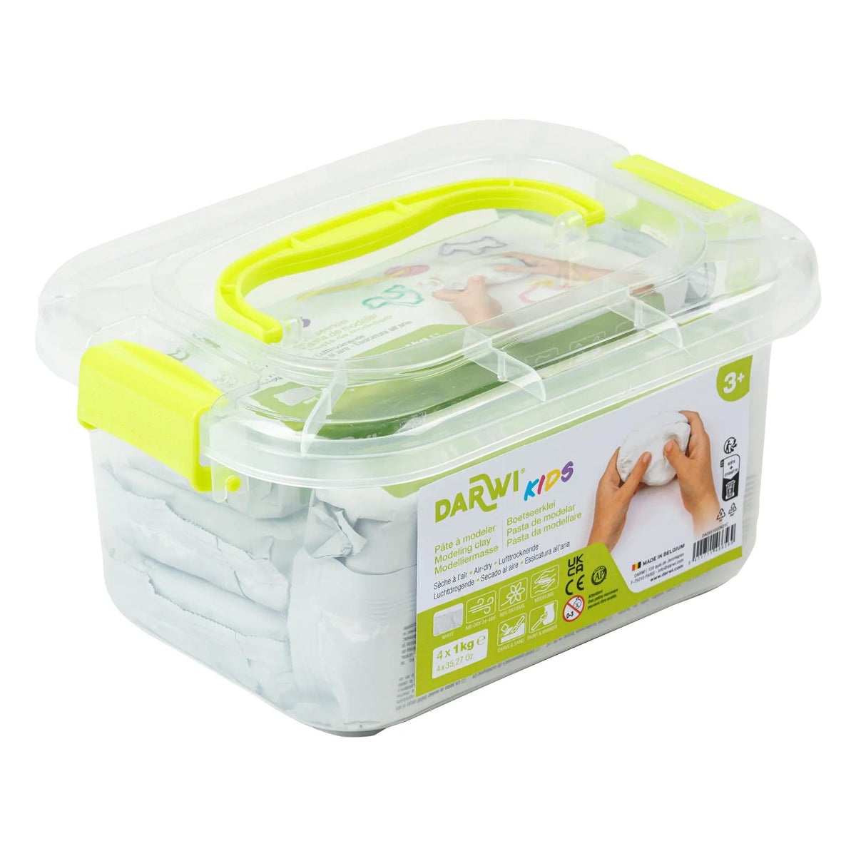 Samotvrdnoucí modelovací hmota DARWI Kids bílá 4 x 1000 g