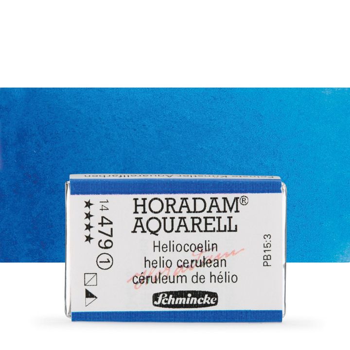 Schmincke Horadam akvarelové barvy v celé pánvičce – 479 helio blankytná