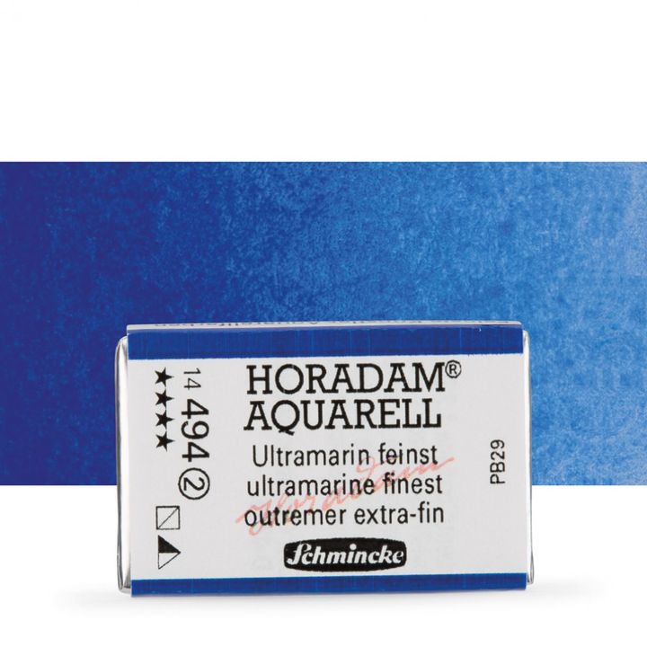 Schmincke Horadam akvarelové barvy v celé pánvičce – 494 ultramarínová finest