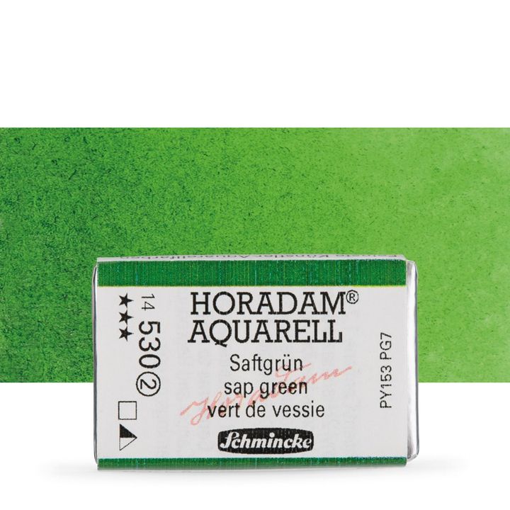 Schmincke Horadam akvarelové barvy v celé pánvičce – 530 sap green