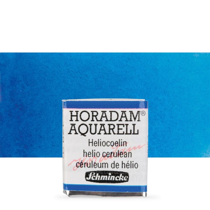 Schmincke Horadam akvarelové barvy v poloviční pánvičce – 479 helio cerulean