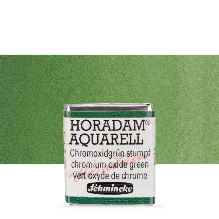 Schmincke Horadam akvarelové barvy v poloviční pánvičce – 512 chromium oxide green