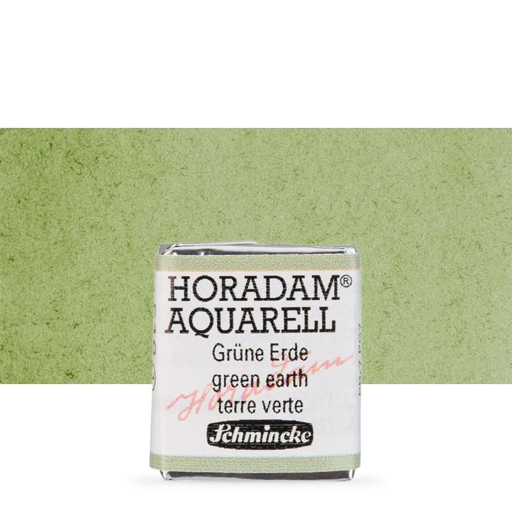 Schmincke Horadam akvarelové barvy v poloviční pánvičce – 516 green earth