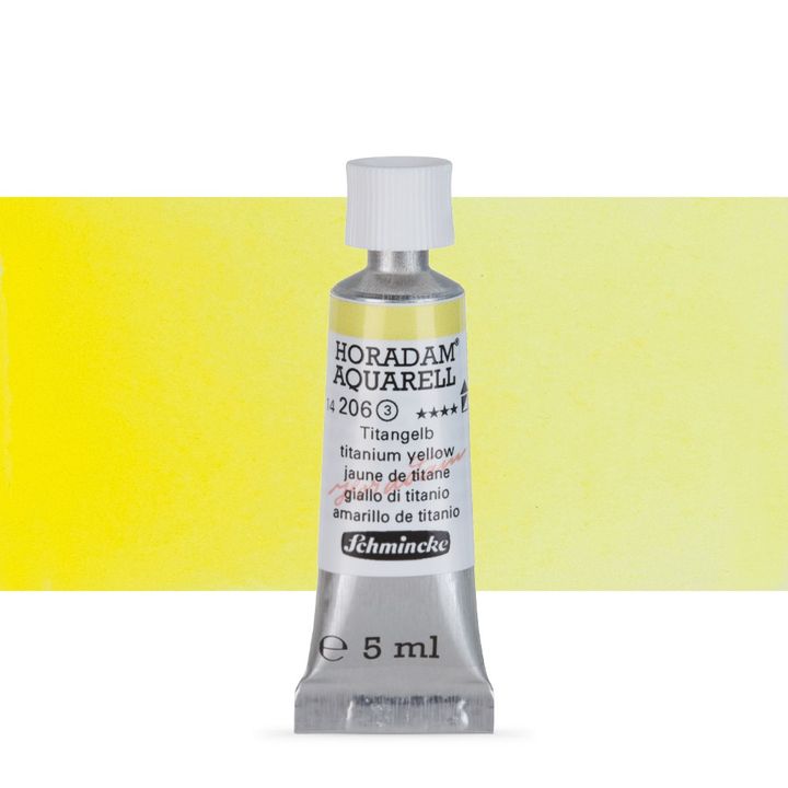 Schmincke Horadam akvarelové barvy v tubě 5 ml – 206 titánovožltá
