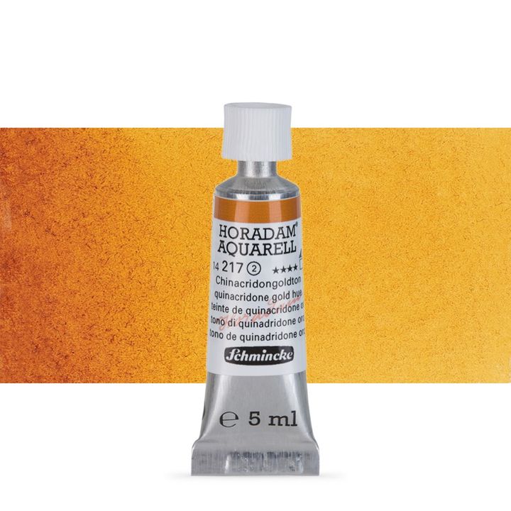 Schmincke Horadam akvarelové barvy v tubě 5 ml – 217 quinacridone zlatá hue
