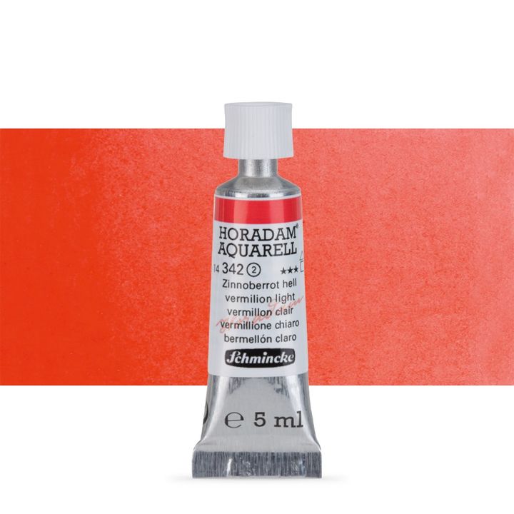 Schmincke Horadam akvarelové barvy v tubě 5 ml – 342 rumelková svetlá