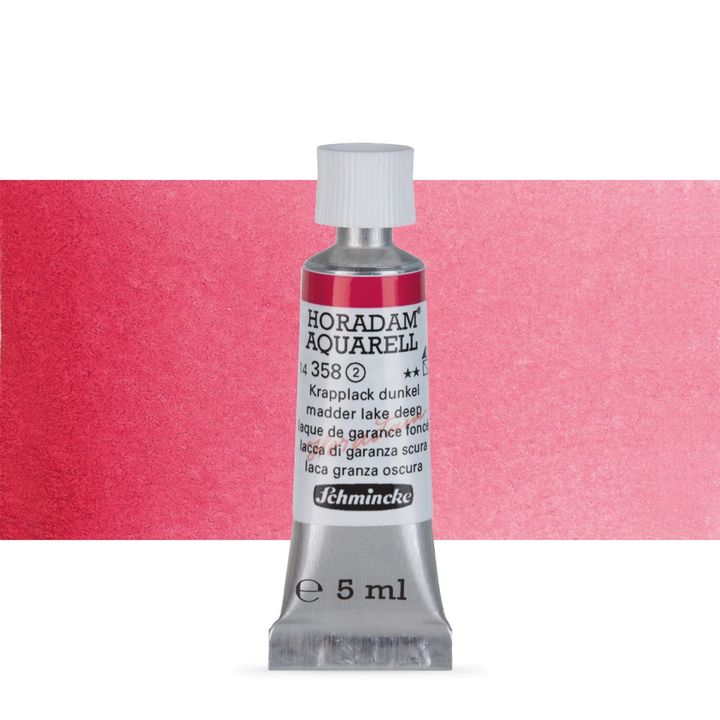 Schmincke Horadam akvarelové barvy v tubě 5 ml – 358 madder lake deep